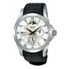 Horlogeband Seiko 5D88-0AA0 / SRX003P1 / 4A072JL Leder Zwart 21mm
